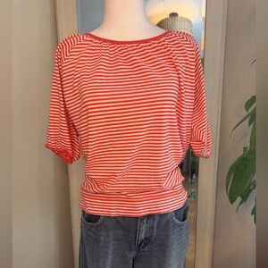 Express Red Striped Women's Blouse